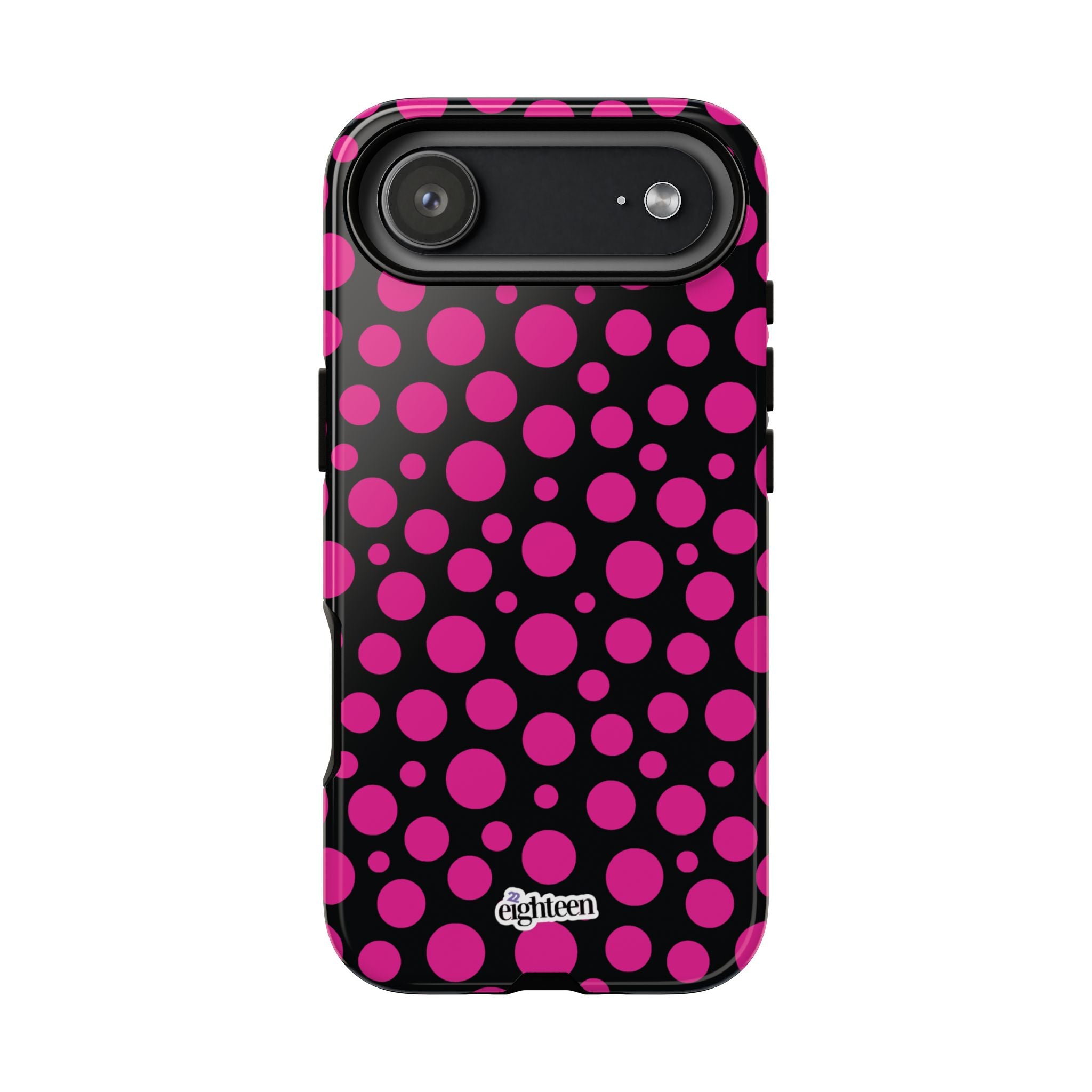 Black + Pink Poppy Tough Phone Case