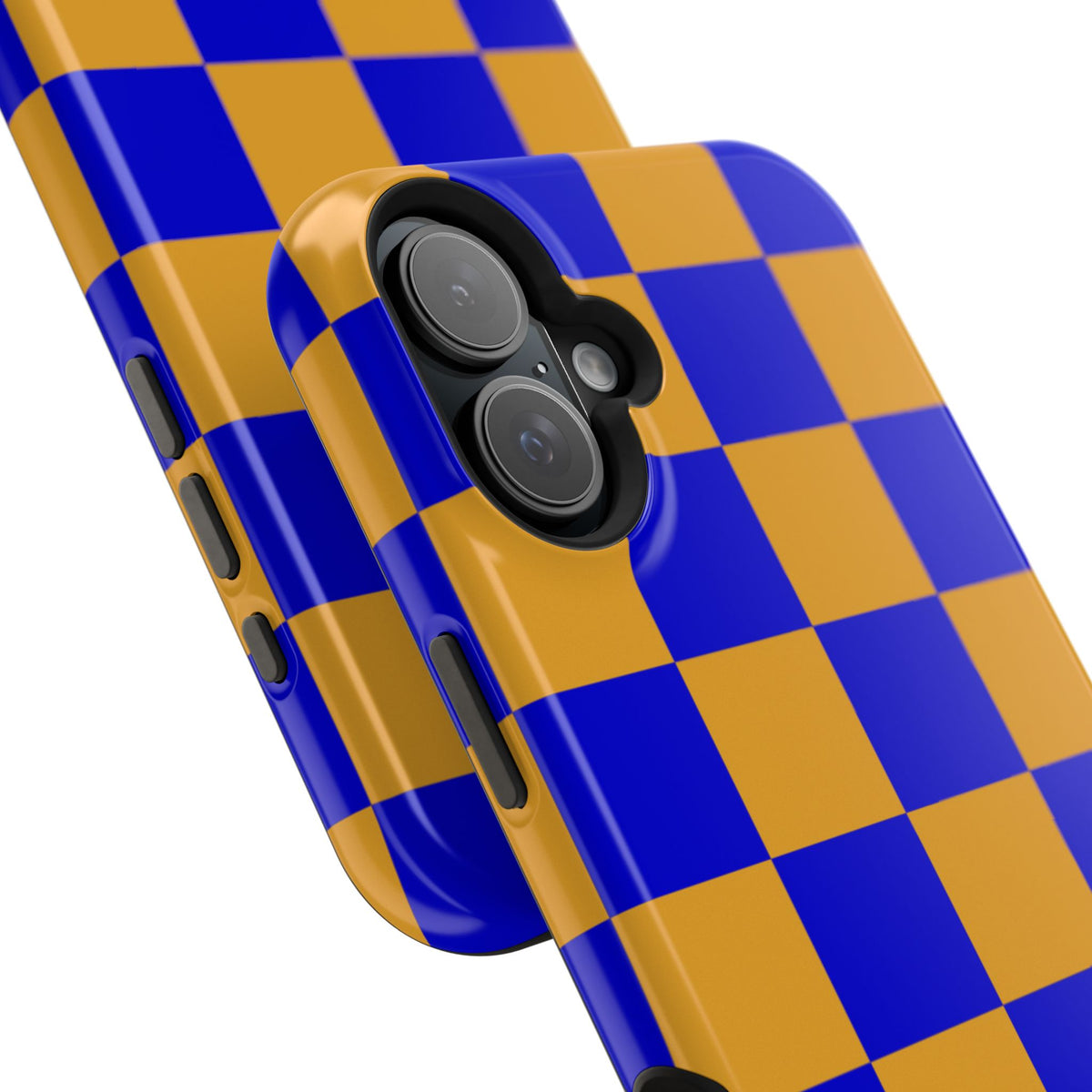 Royal Blue & Gold Check, Please! MagSafe Phone Case