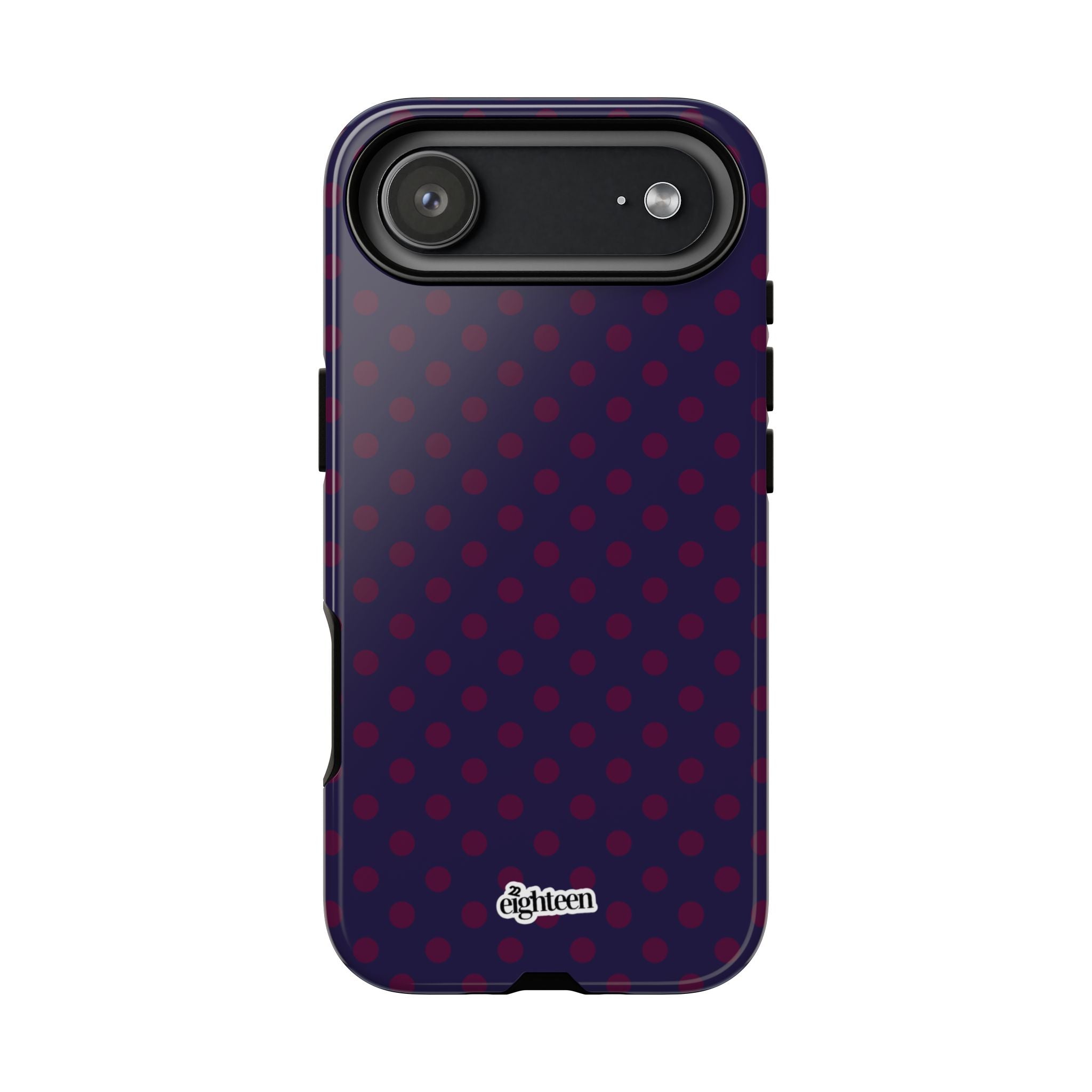 Night Blue & Burgundy Dot Theory Phone Case