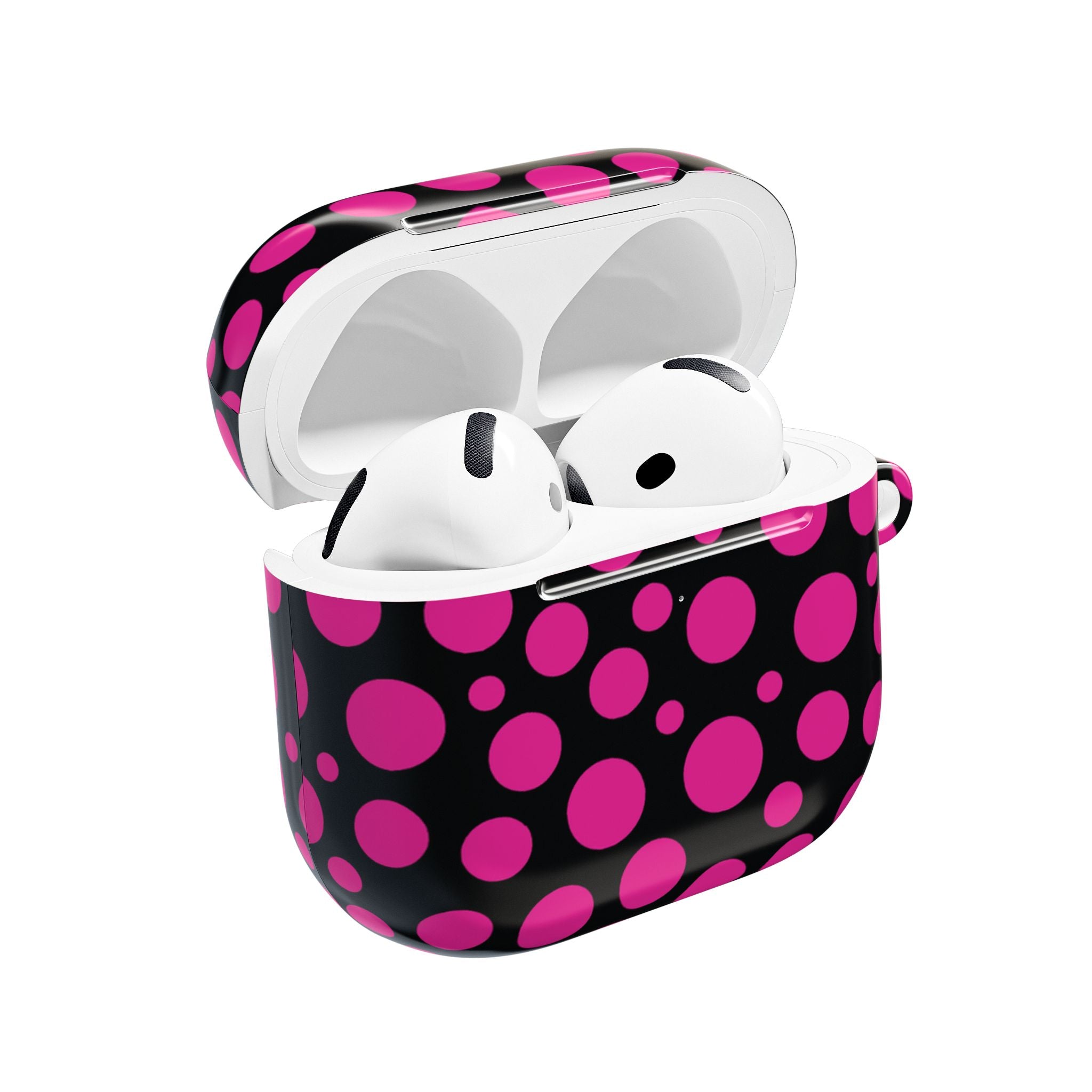 Black + Pink Poppy AirPods Case