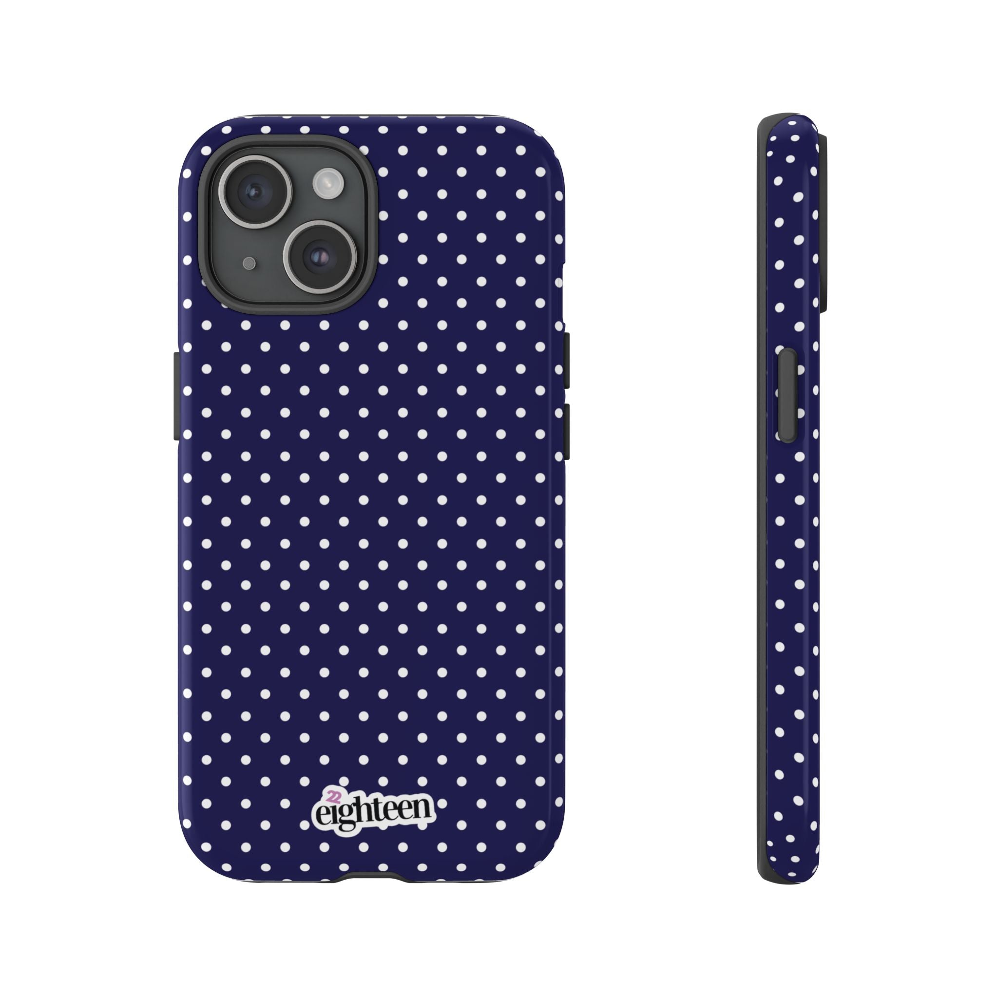 Deep Blue Dotty Tough Phone Case