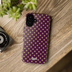 Deep Burgundy & Acacia Dot Theory Phone Case