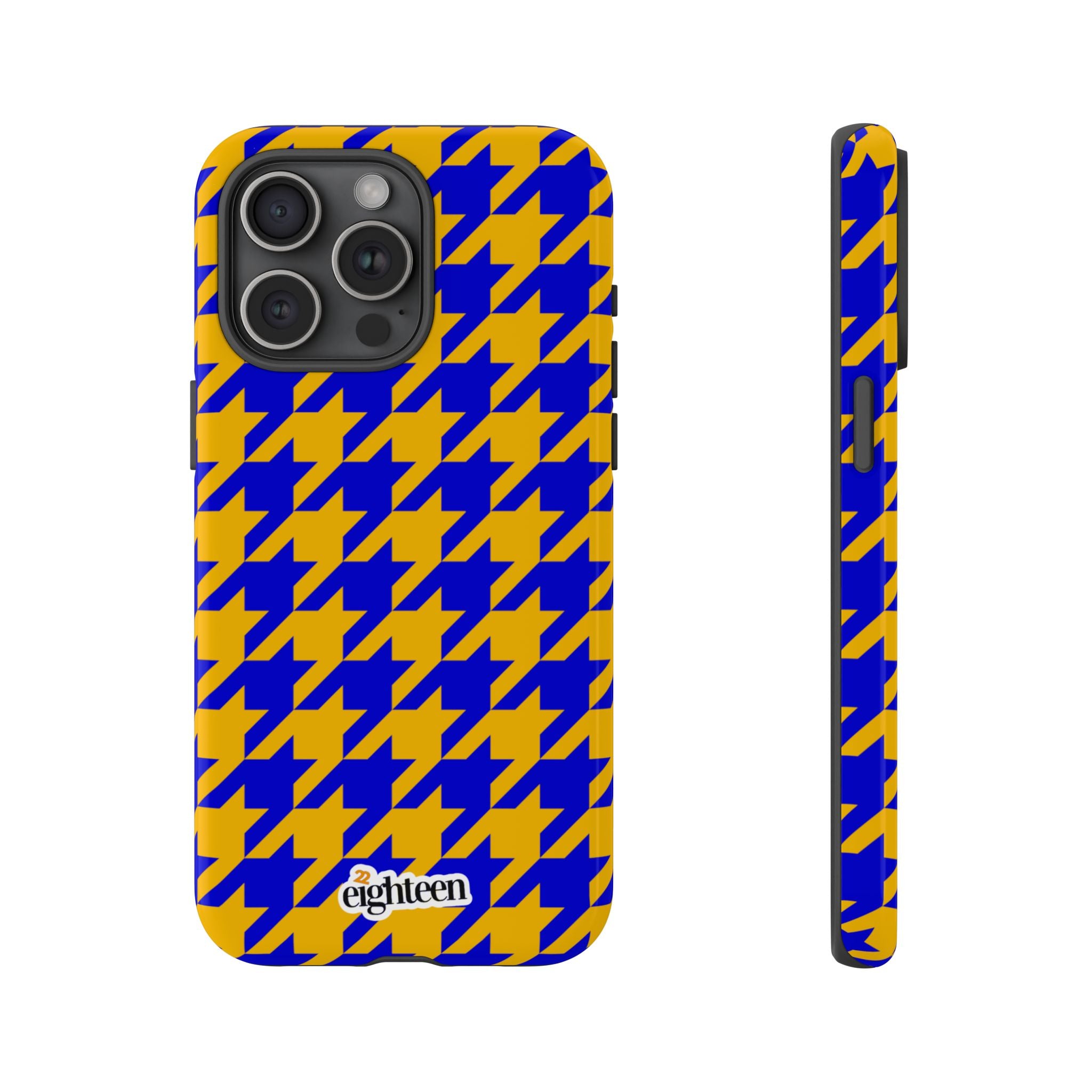 Royal Blue & Gold Staccato Tough Phone Case