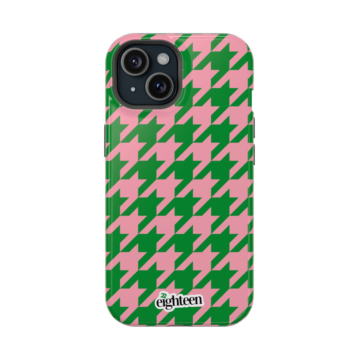 Pink Salmon & Apple Green Staccato MagSafe Phone Case
