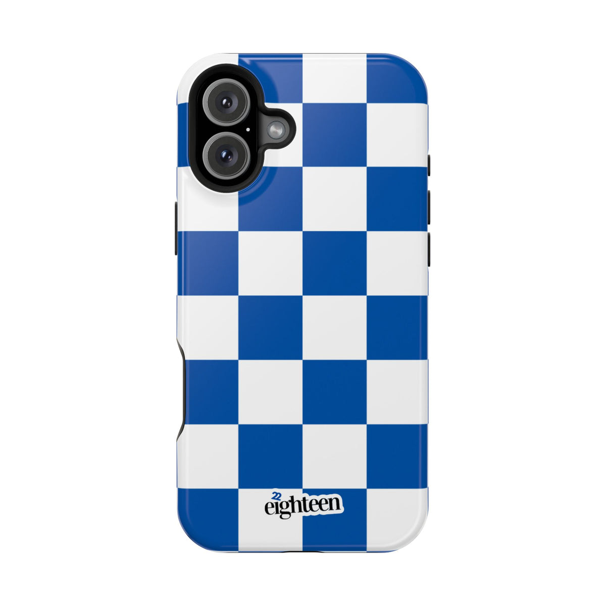 Royal Blue & White Check, Please! MagSafe Phone Case