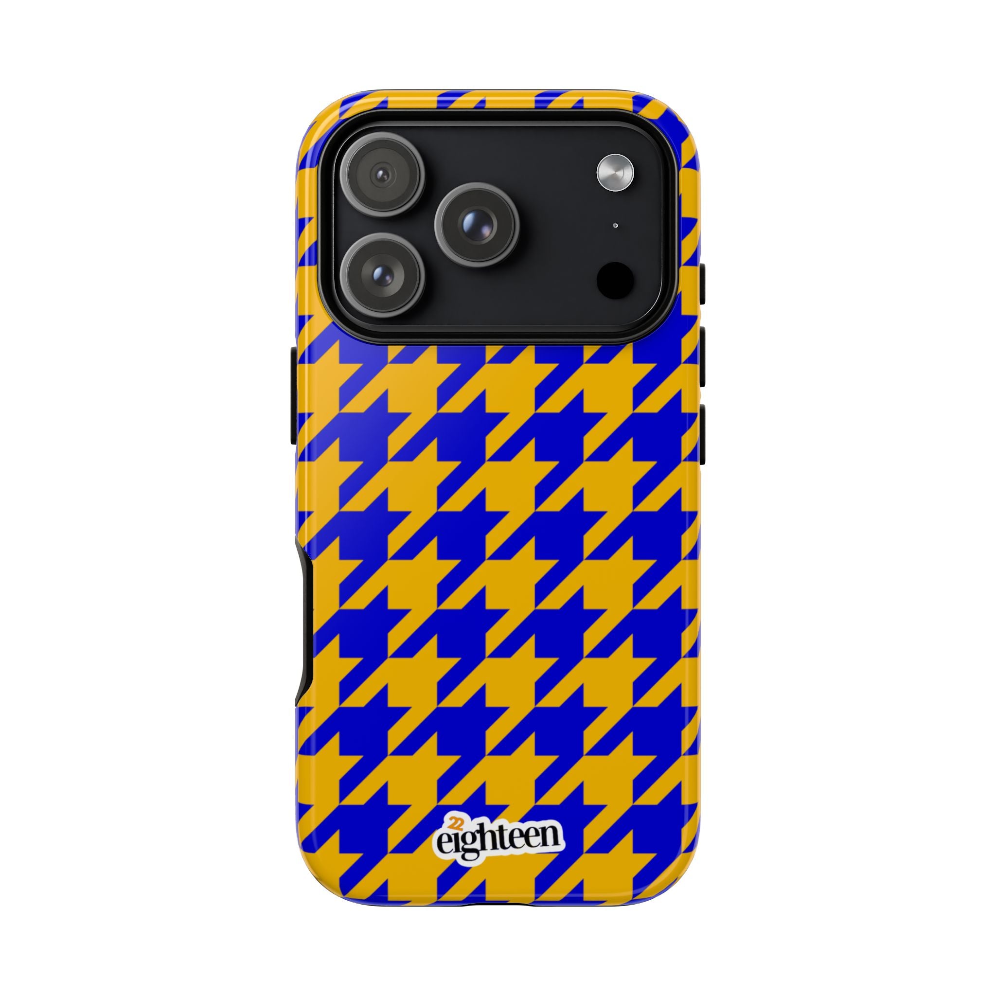 Royal Blue & Gold Staccato Tough Phone Case