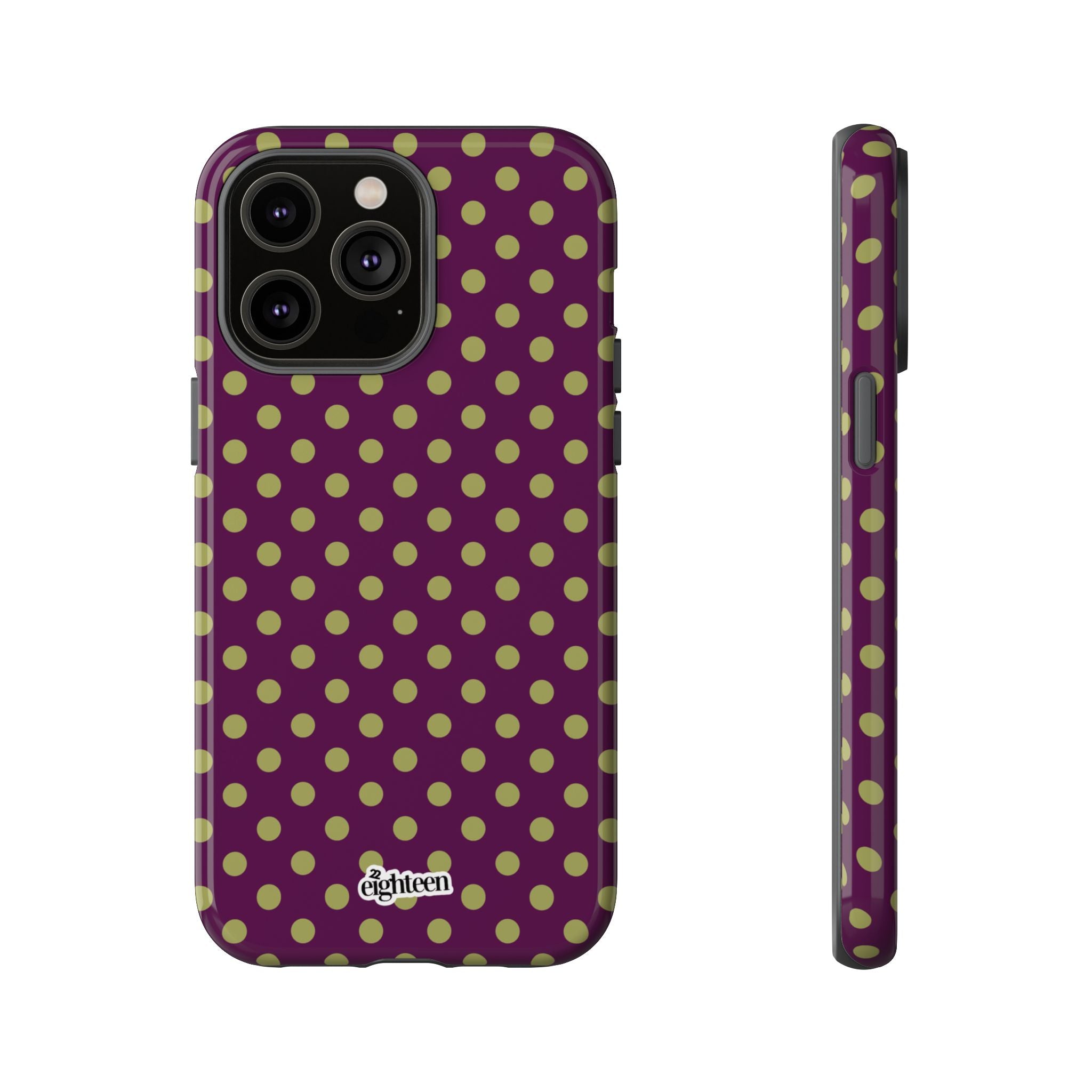 Deep Burgundy & Acacia Dot Theory Phone Case