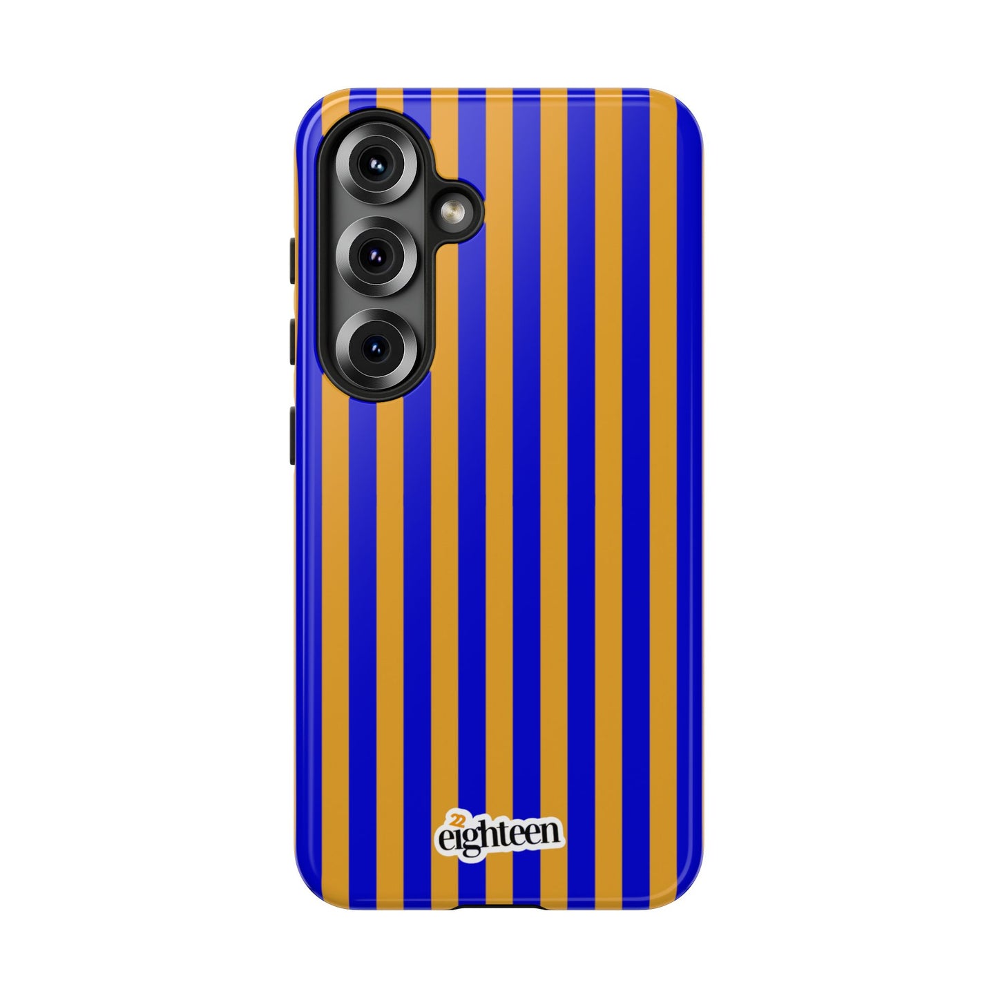 Royal Blue & Gold Stripe Tough Phone Case
