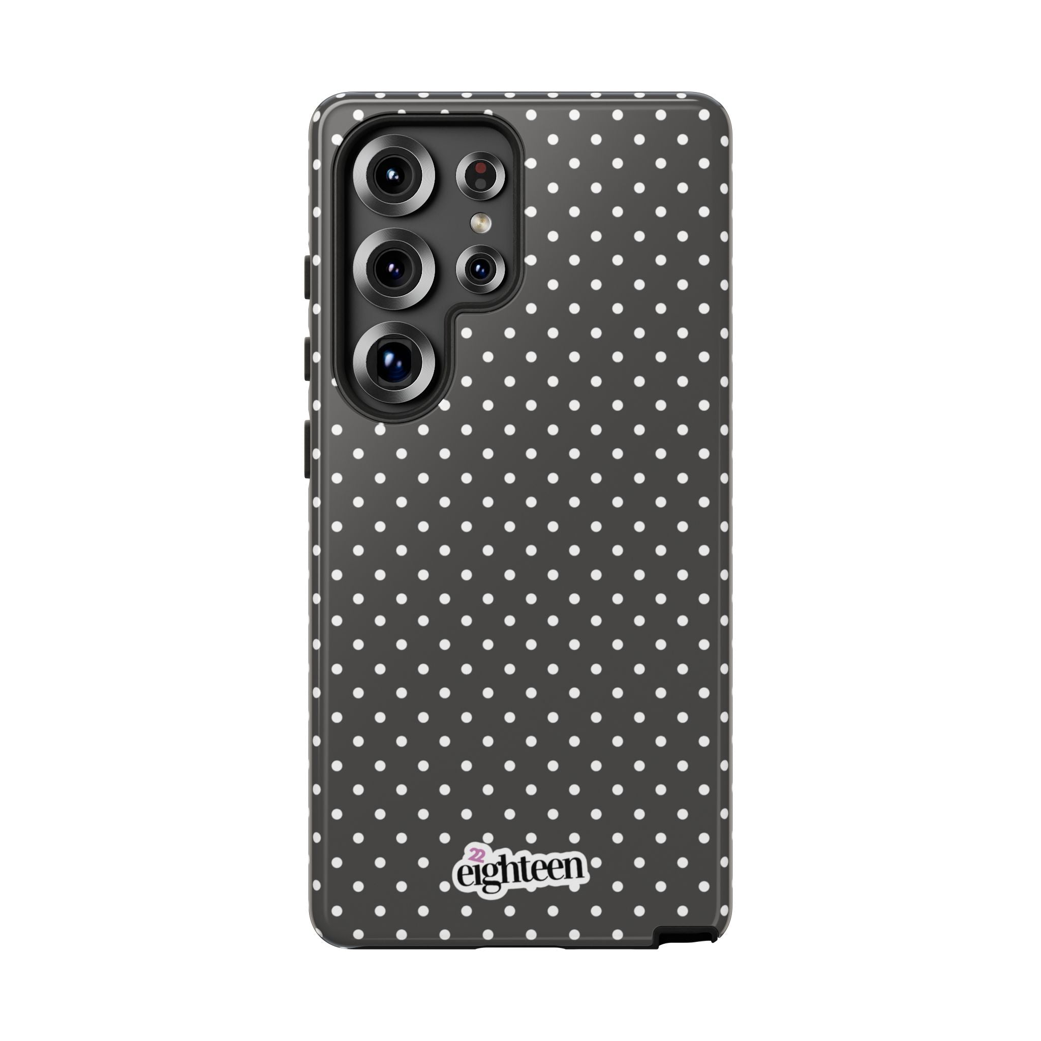 Charcoal Dotty Tough Phone Case