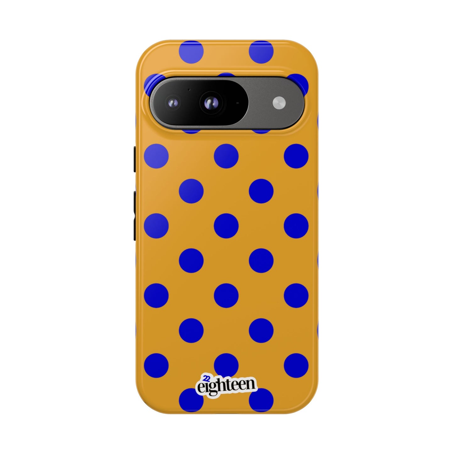 Royal Blue & Gold Polka Dot Tough Phone Case