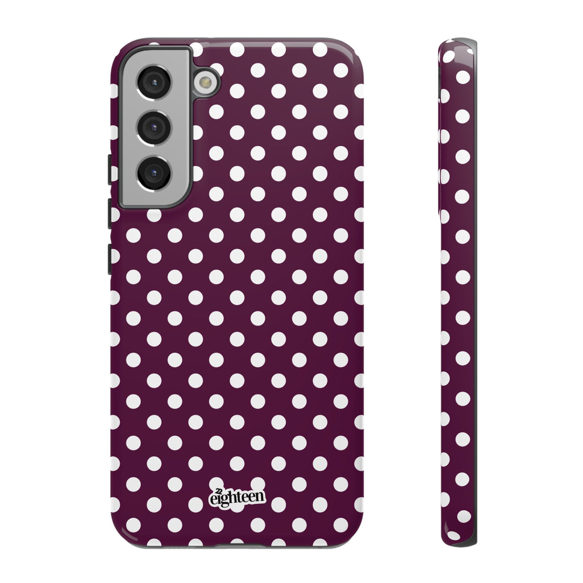 Maroon + White Dot Theory Phone Case