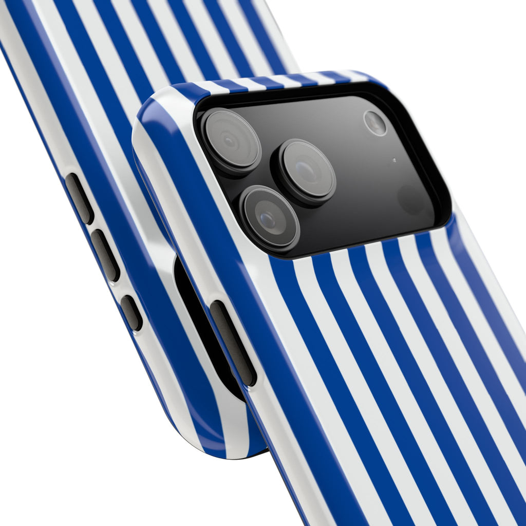 Royal Blue & White Baseline MagSafe Phone Case