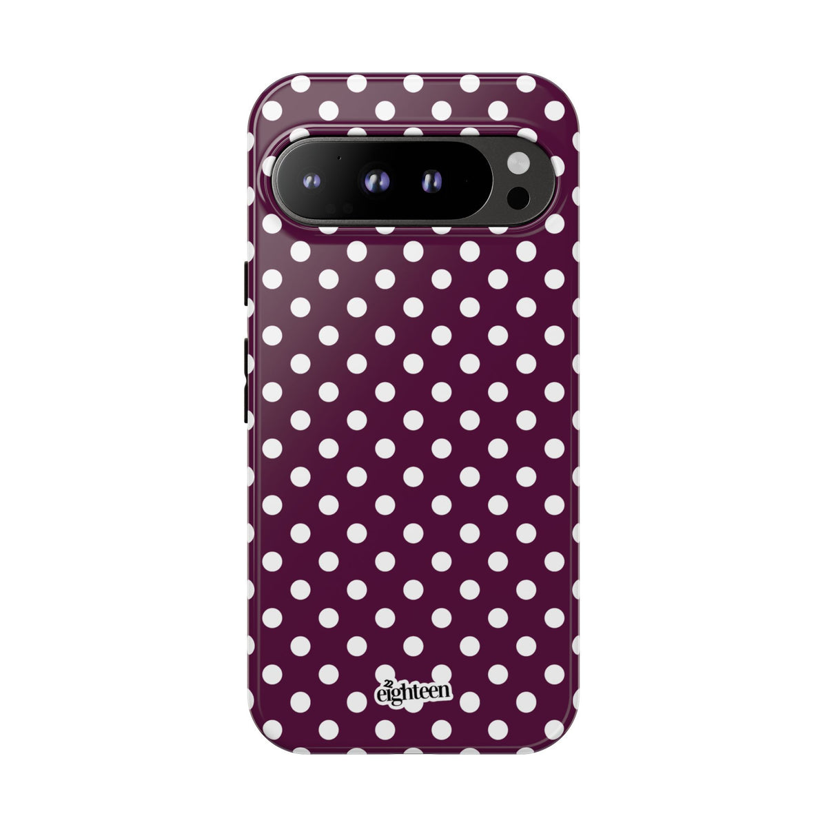 Maroon + White Dot Theory Phone Case