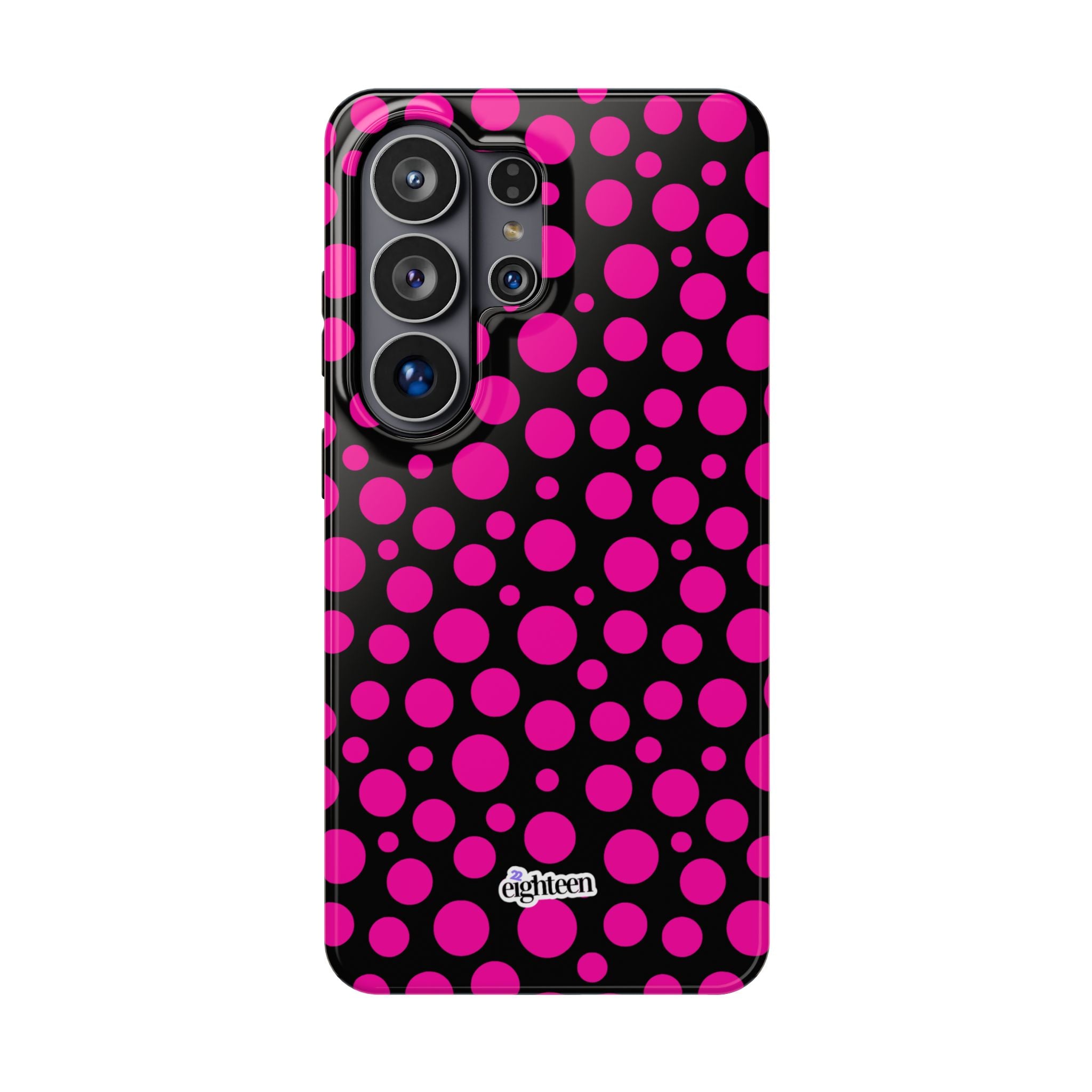 Black + Pink Poppy MagSafe Tough Case