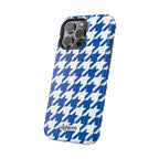 Royal Blue & White Staccato MagSafe Phone Case