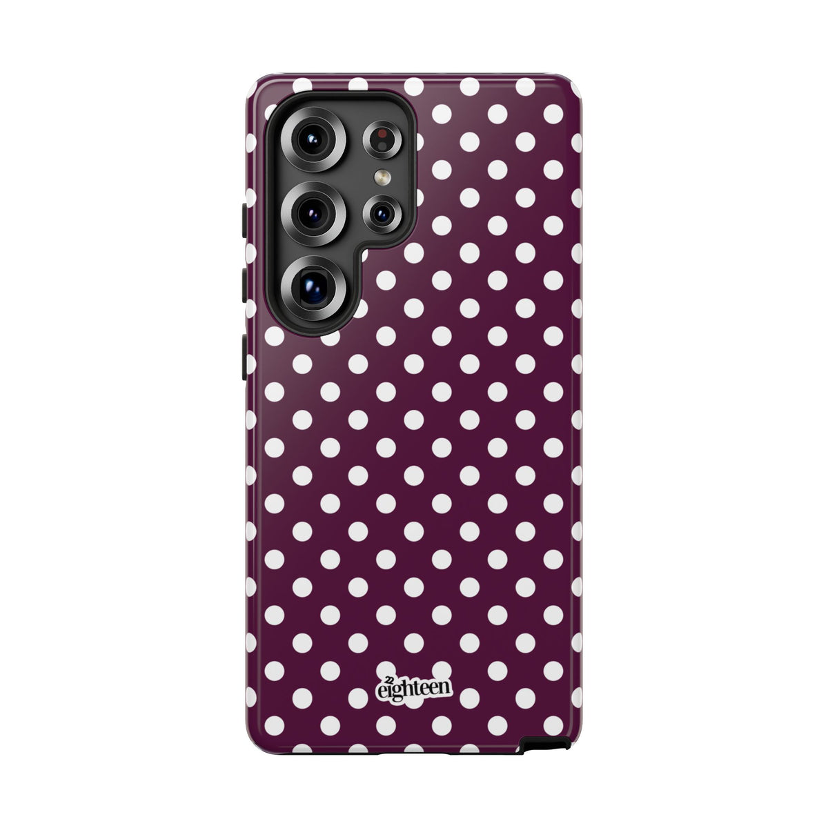 Maroon + White Dot Theory Phone Case