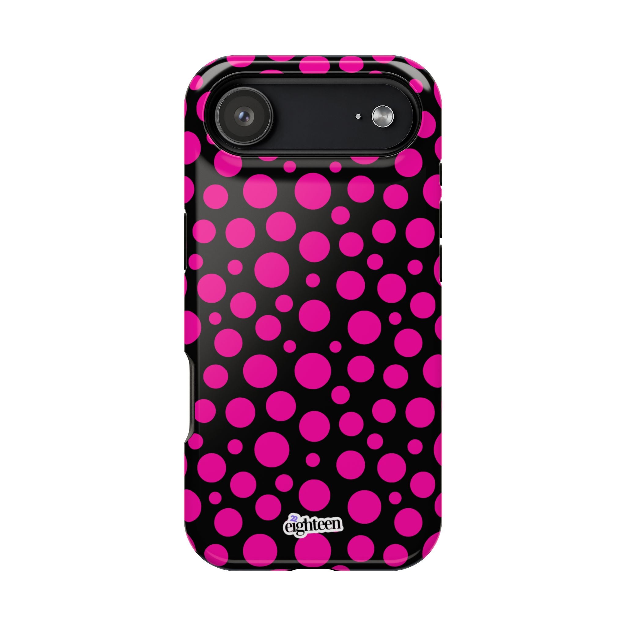 Black + Pink Poppy MagSafe Tough Case
