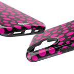 Black + Pink Poppy MagSafe Tough Case