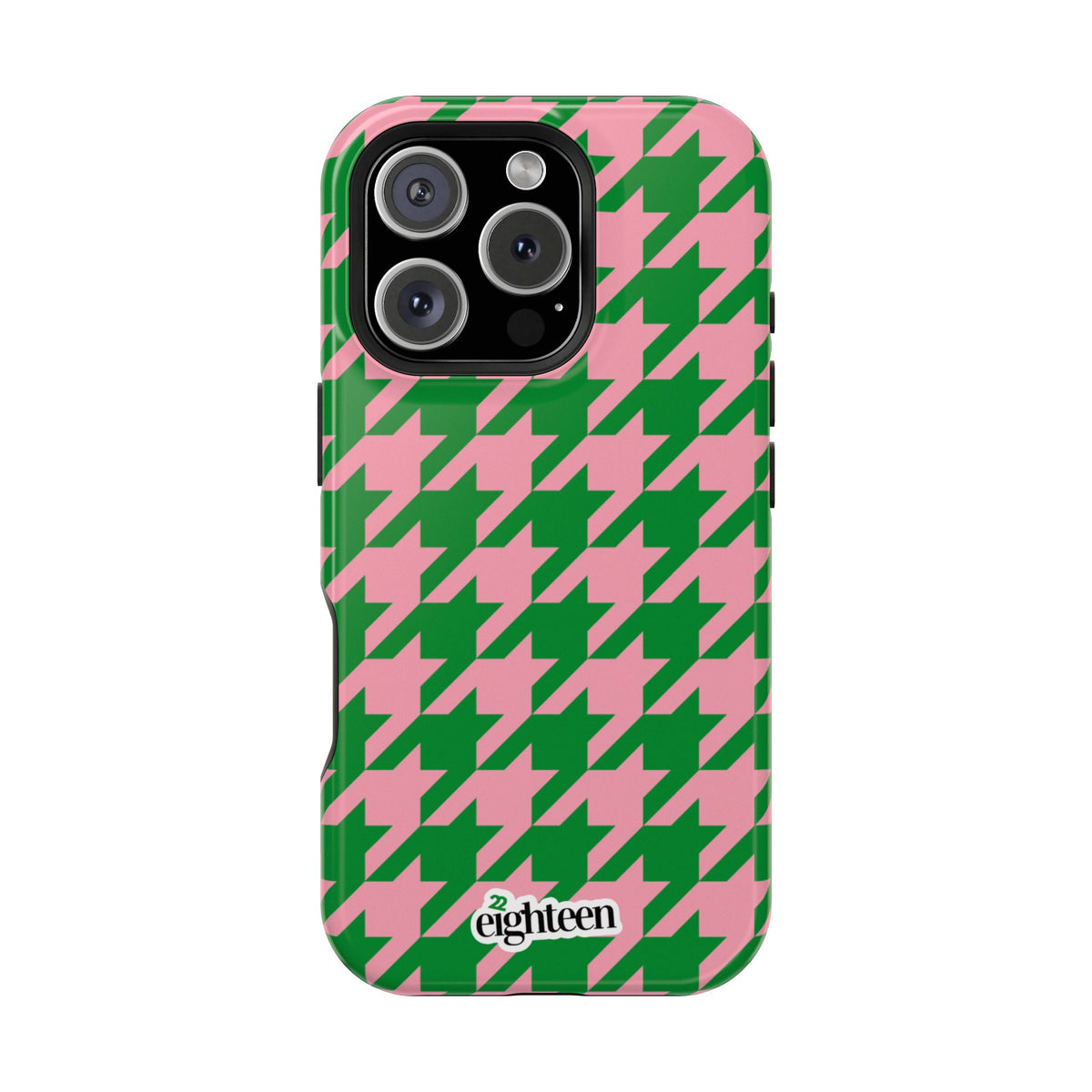 Pink Salmon & Apple Green Staccato MagSafe Phone Case