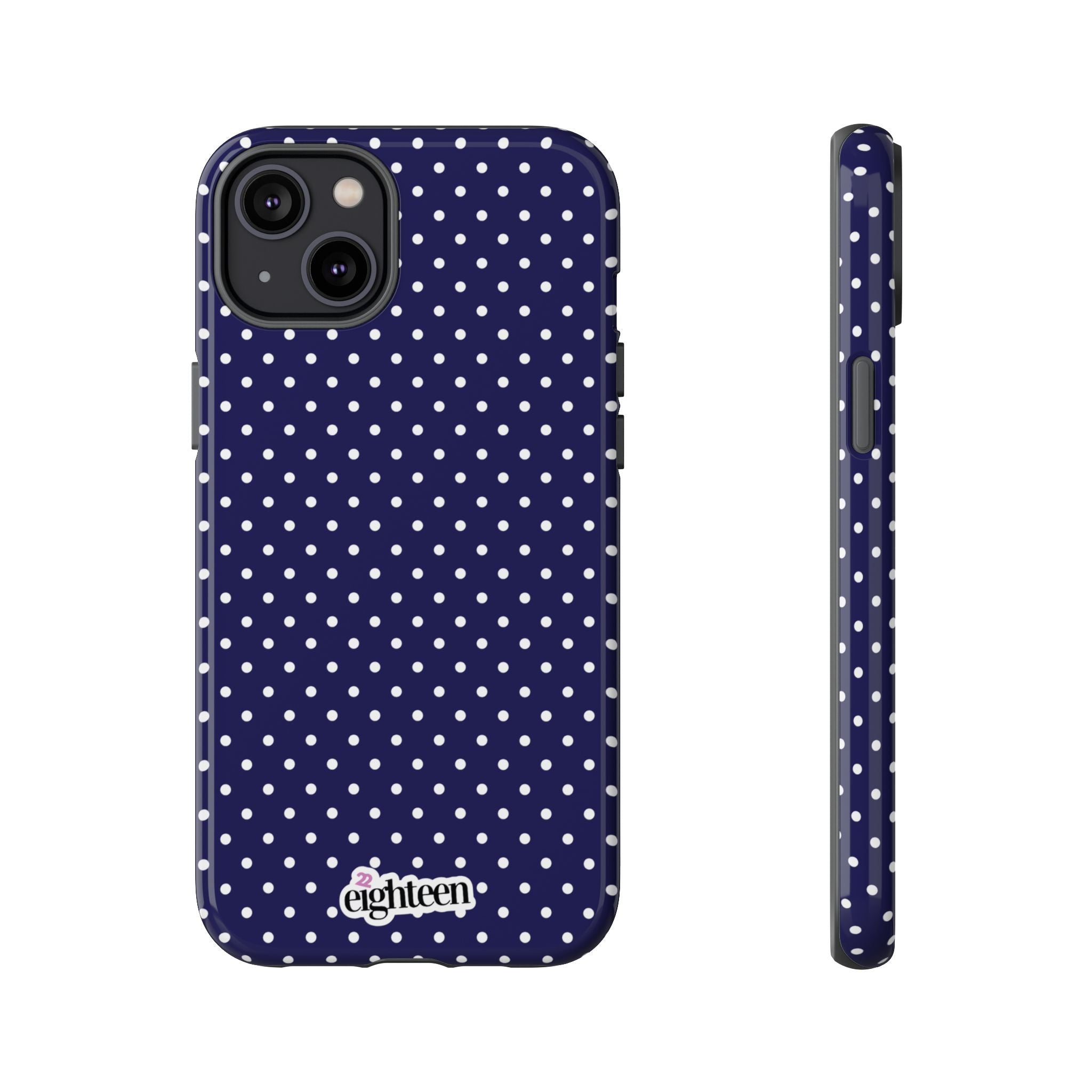 Deep Blue Dotty Tough Phone Case