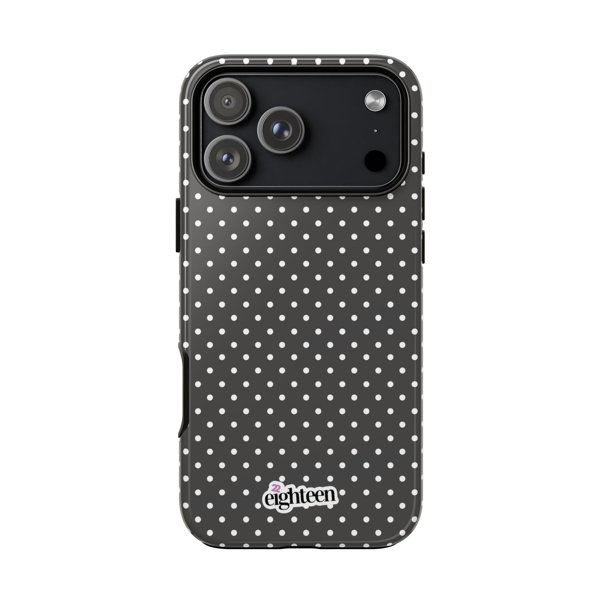 Charcoal Dotty Tough Phone Case
