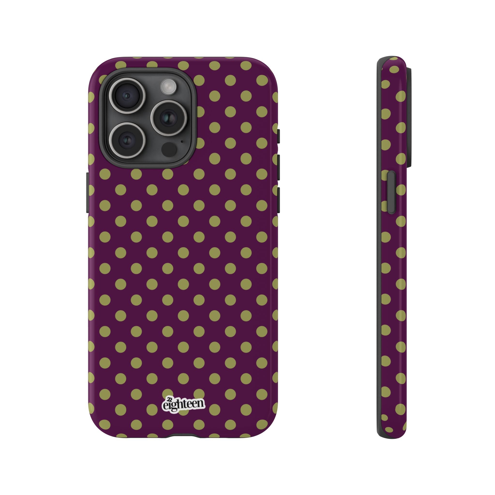 Deep Burgundy & Acacia Dot Theory Phone Case