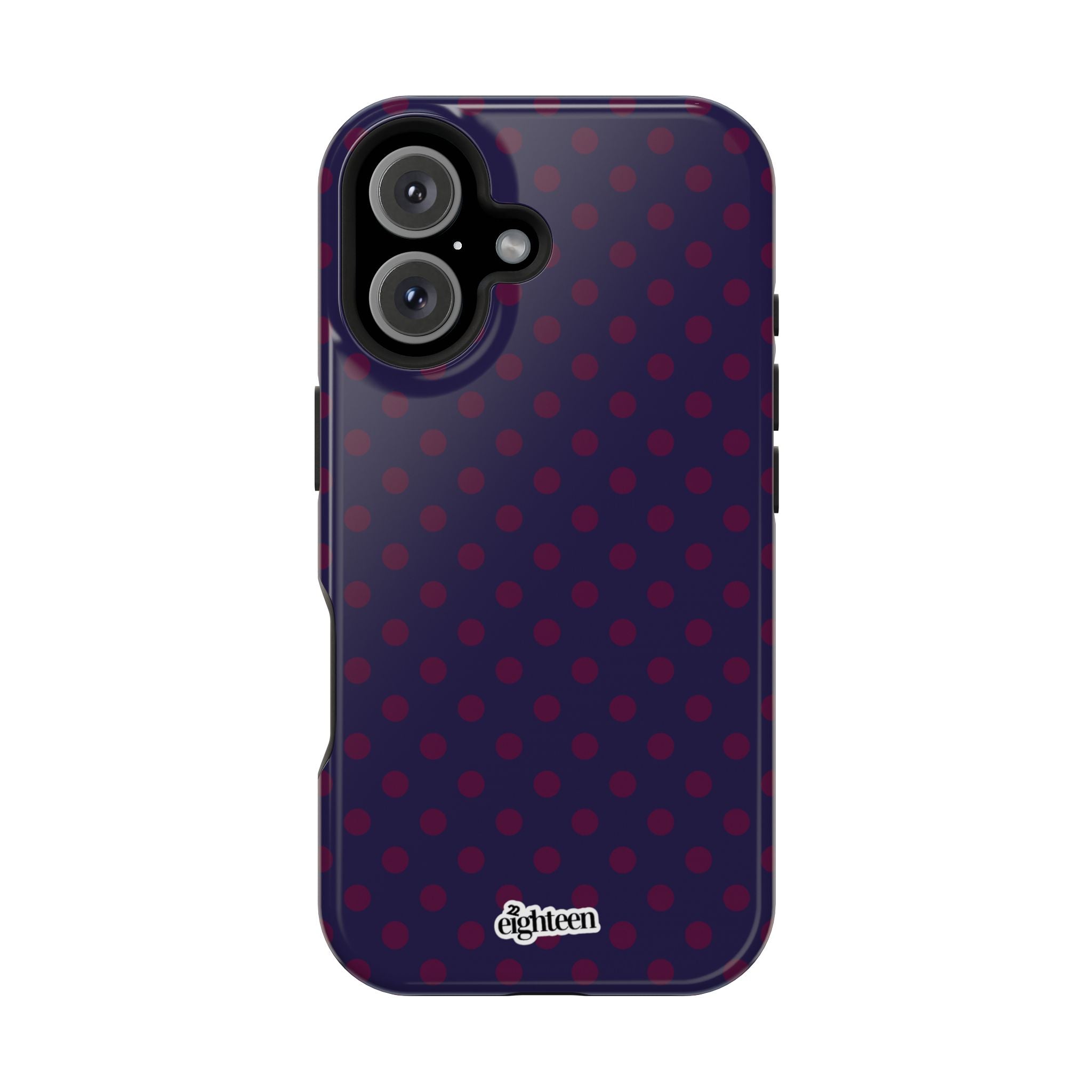 Night Blue & Burgundy Dot Theory MagSafe Phone Case