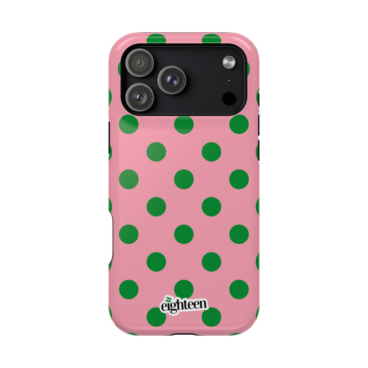 Pink Salmon & Apple Green Dot Theory MagSafe Phone Case