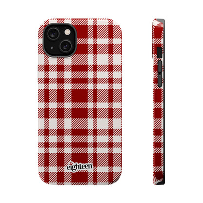 Crimson & Cream Sorority Plaid MagSafe Tough Case
