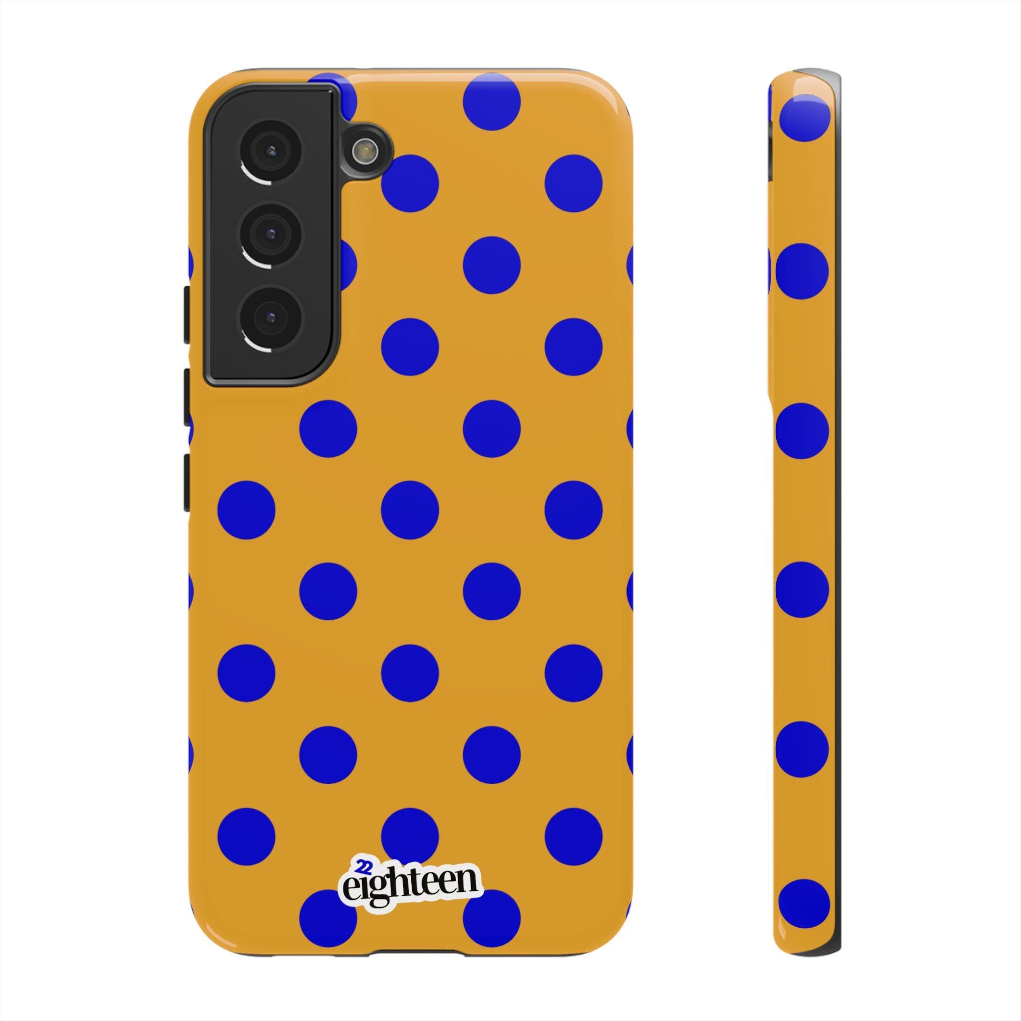 Royal Blue & Gold Dot Theory Tough Phone Case