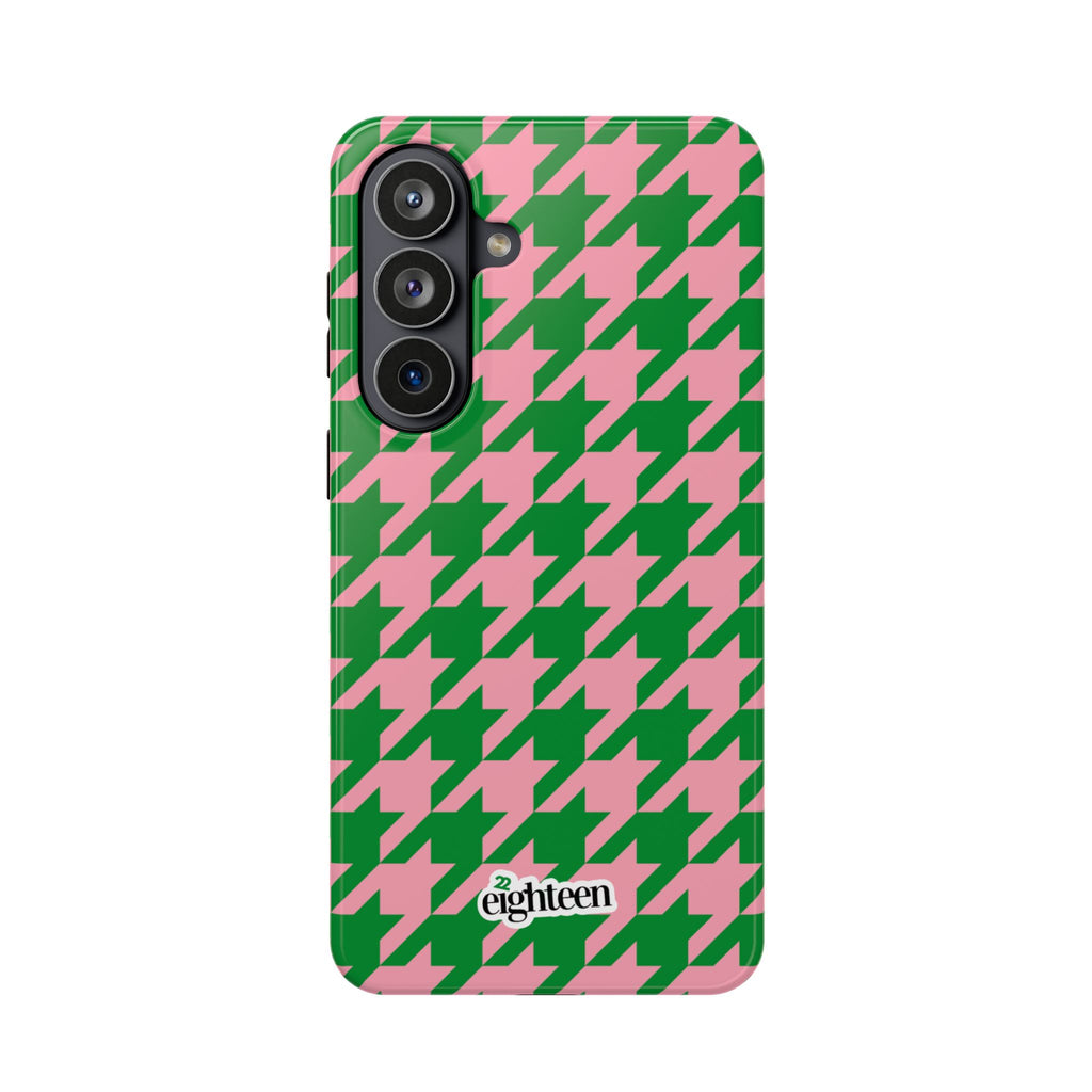 Pink Salmon & Apple Green Staccato MagSafe Phone Case