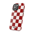 Crimson & Cream Check, Please! MagSafe Phone Case
