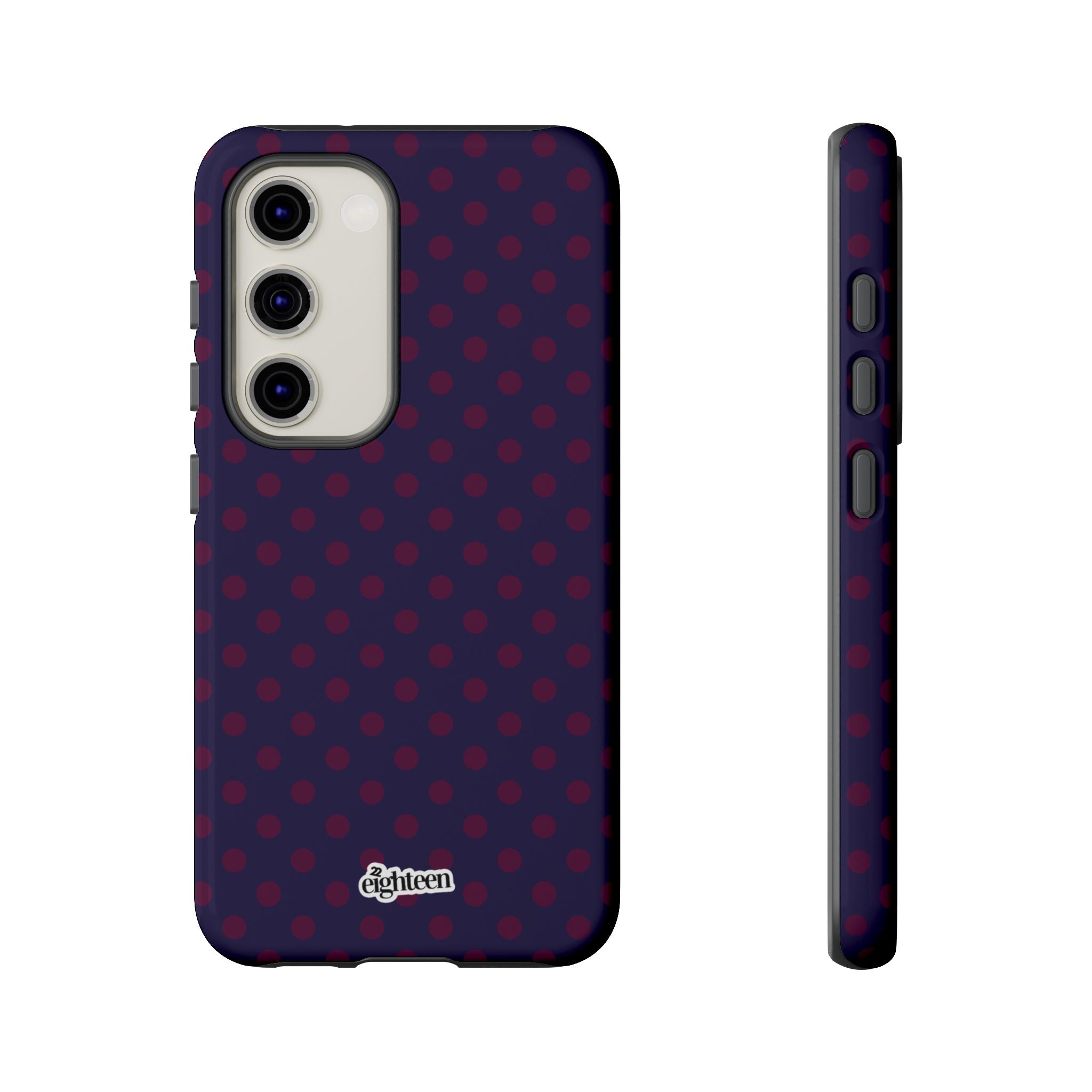 Night Blue & Burgundy Dot Theory Phone Case