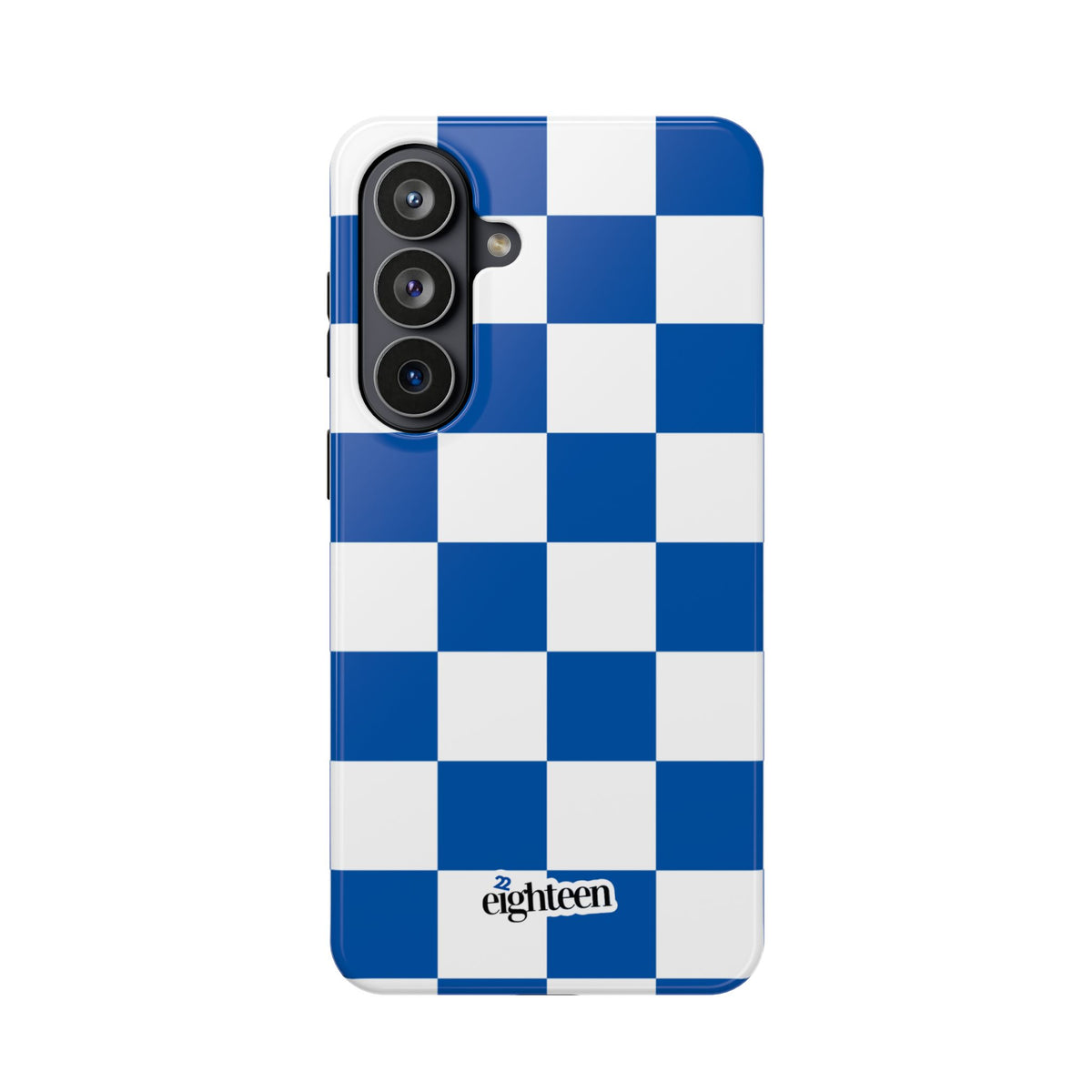Royal Blue & White Check, Please! MagSafe Phone Case