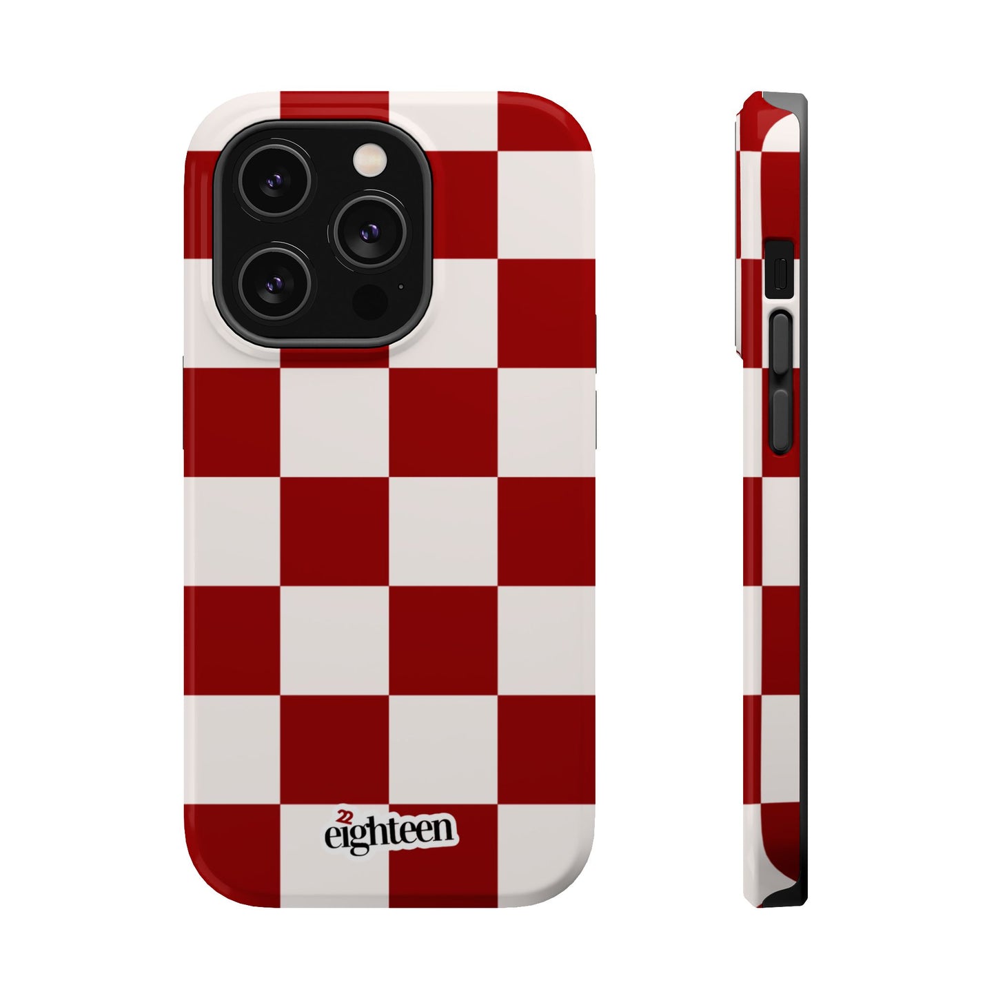 Crimson & Cream Sorority Checkered MagSafe Tough Case