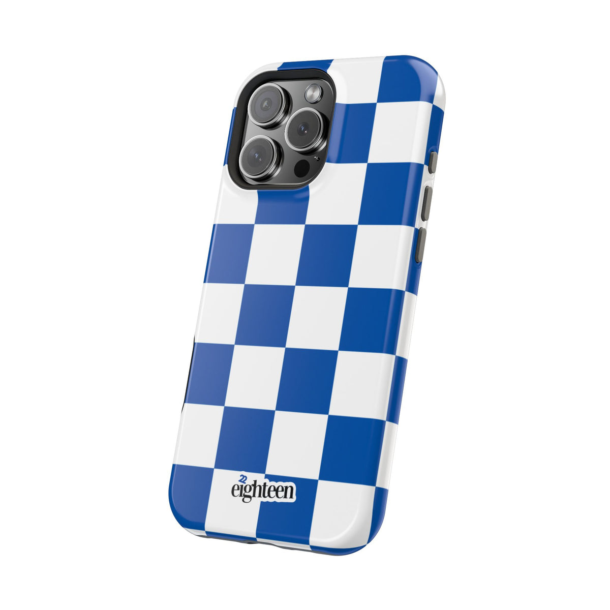 Royal Blue & White Check, Please! MagSafe Phone Case