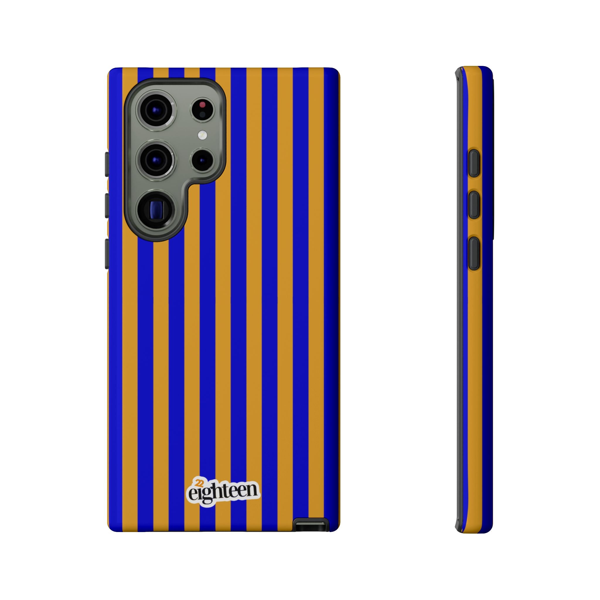 Royal Blue & Gold Baseline Tough Phone Case