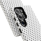 White Dotty Tough Phone Case