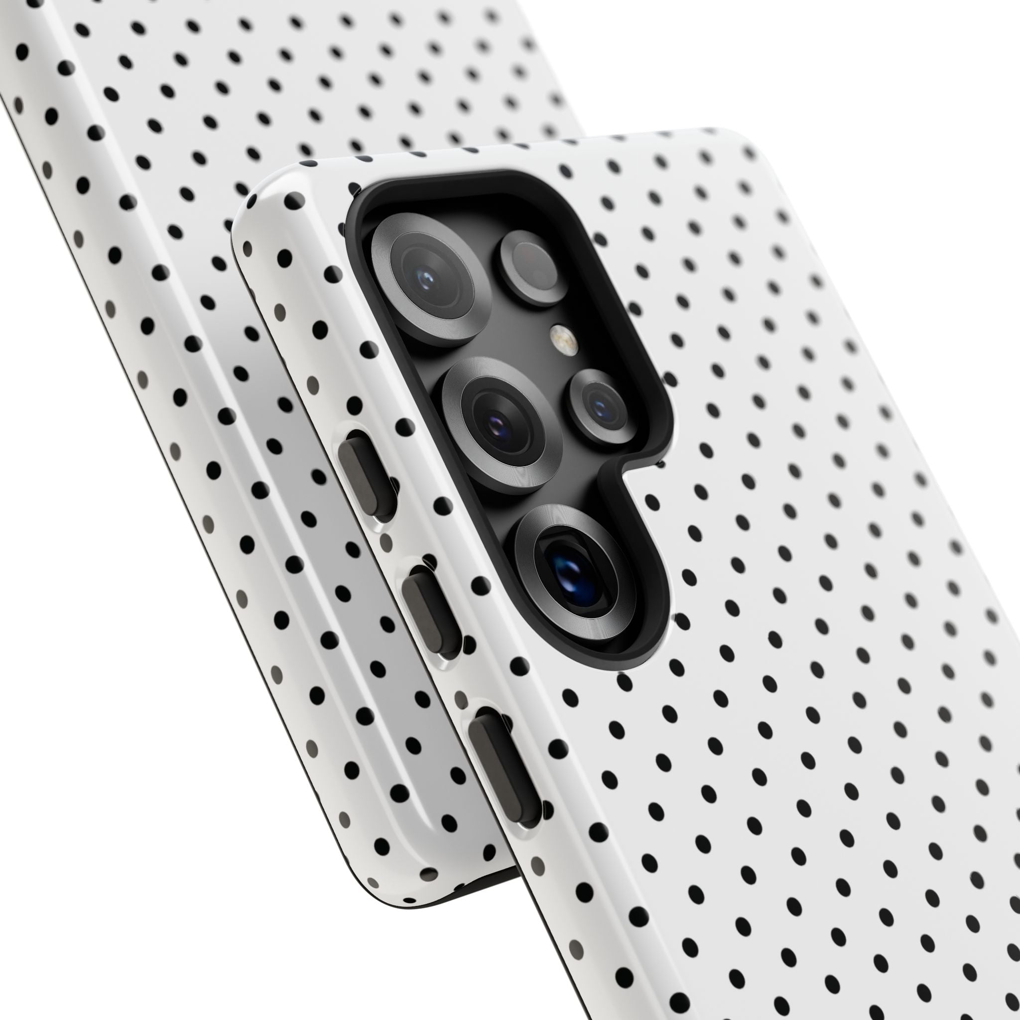 White Dotty Tough Phone Case
