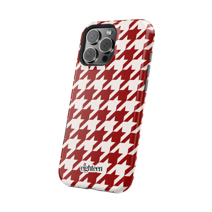 Crimson & Cream Sorority Houndstooth MagSafe Tough Case