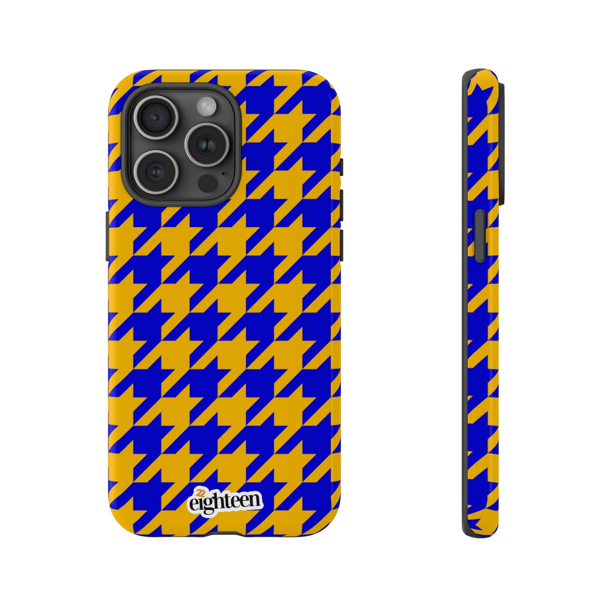 Royal Blue & Gold Staccato Tough Phone Case
