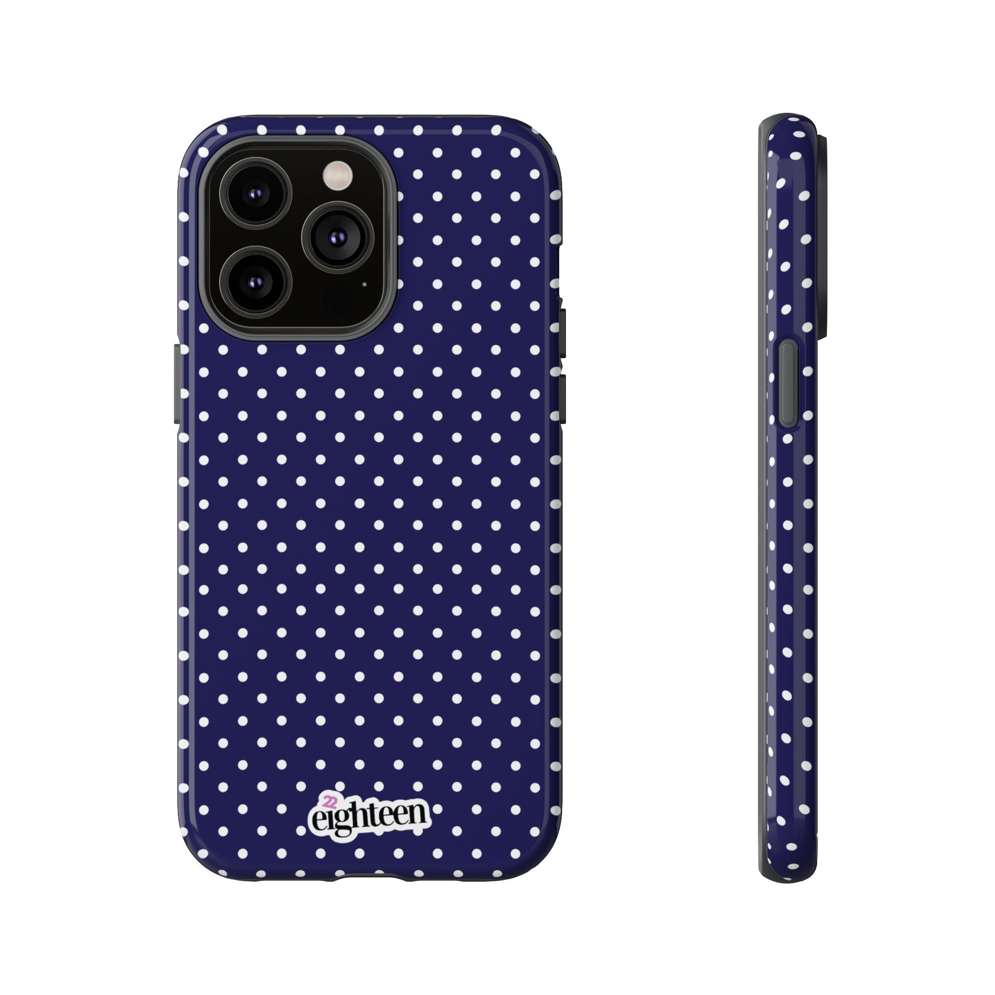 Deep Blue Dotty Tough Phone Case