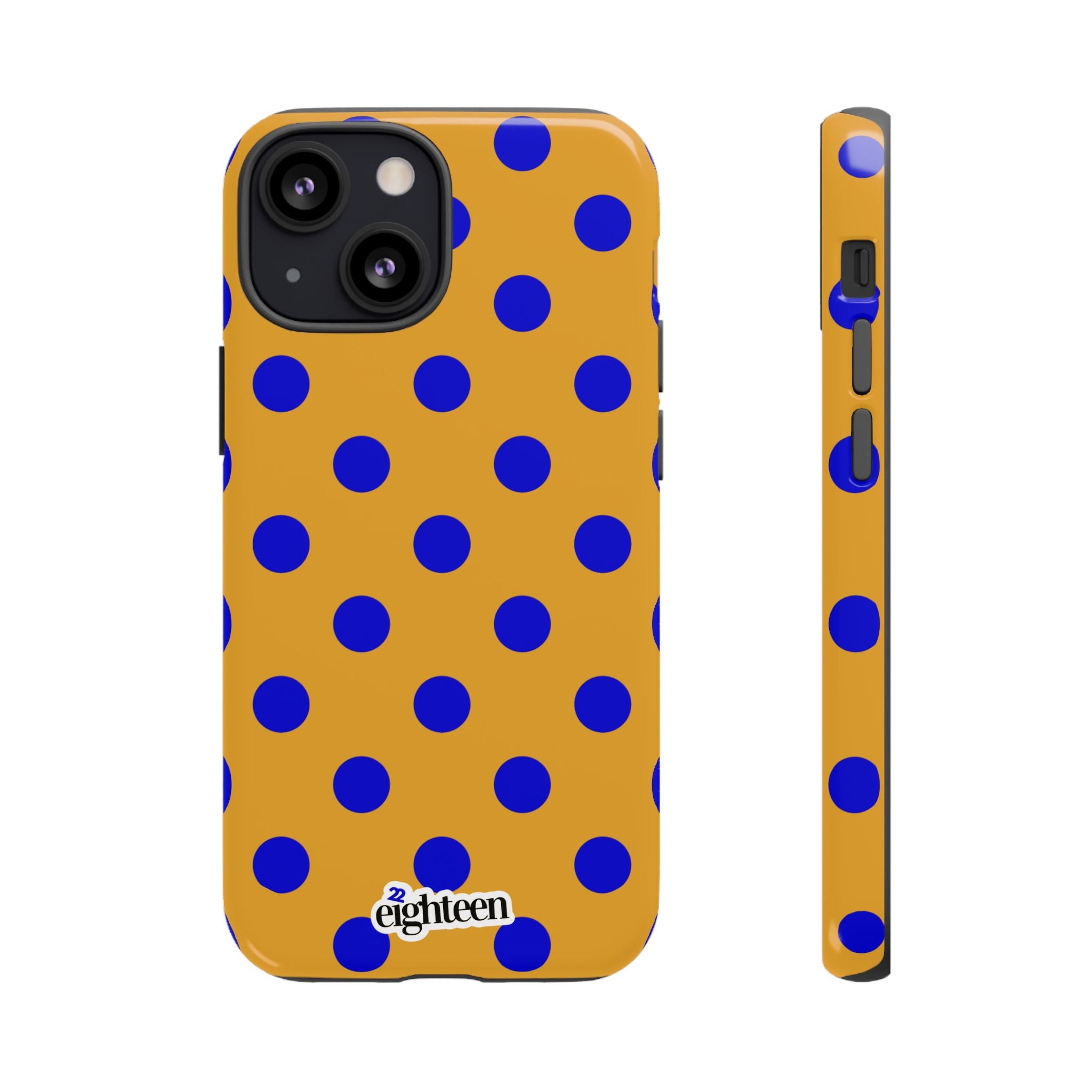 Royal Blue & Gold Dot Theory Tough Phone Case