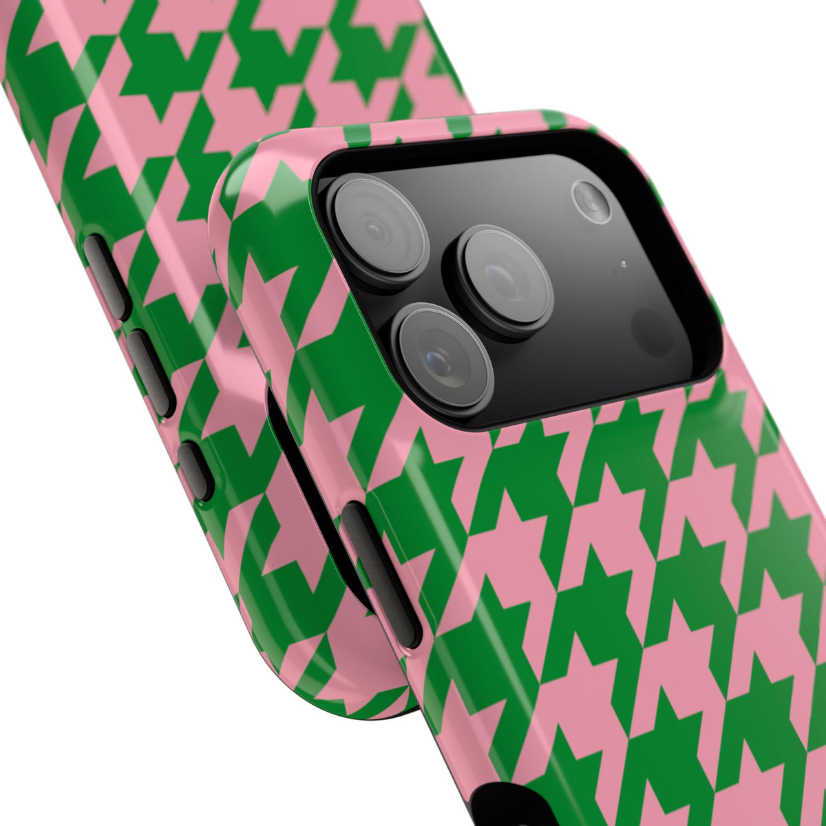 Pink Salmon & Apple Green Staccato MagSafe Phone Case