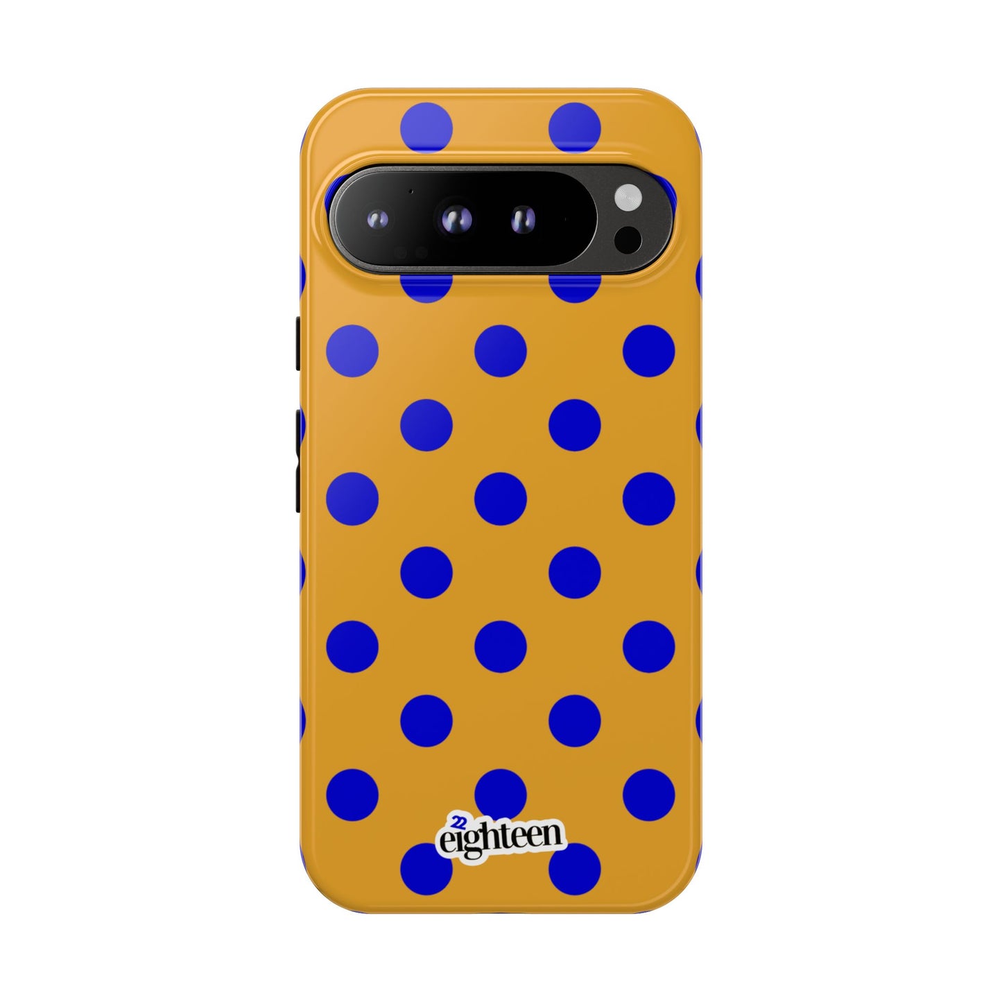 Royal Blue & Gold Polka Dot Tough Phone Case
