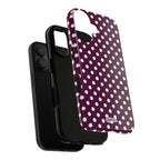 Maroon & White Dot Theory Phone Case
