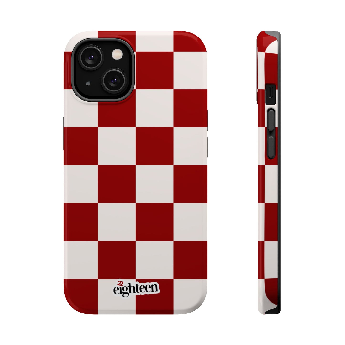 Crimson & Cream Sorority Checkered MagSafe Tough Case