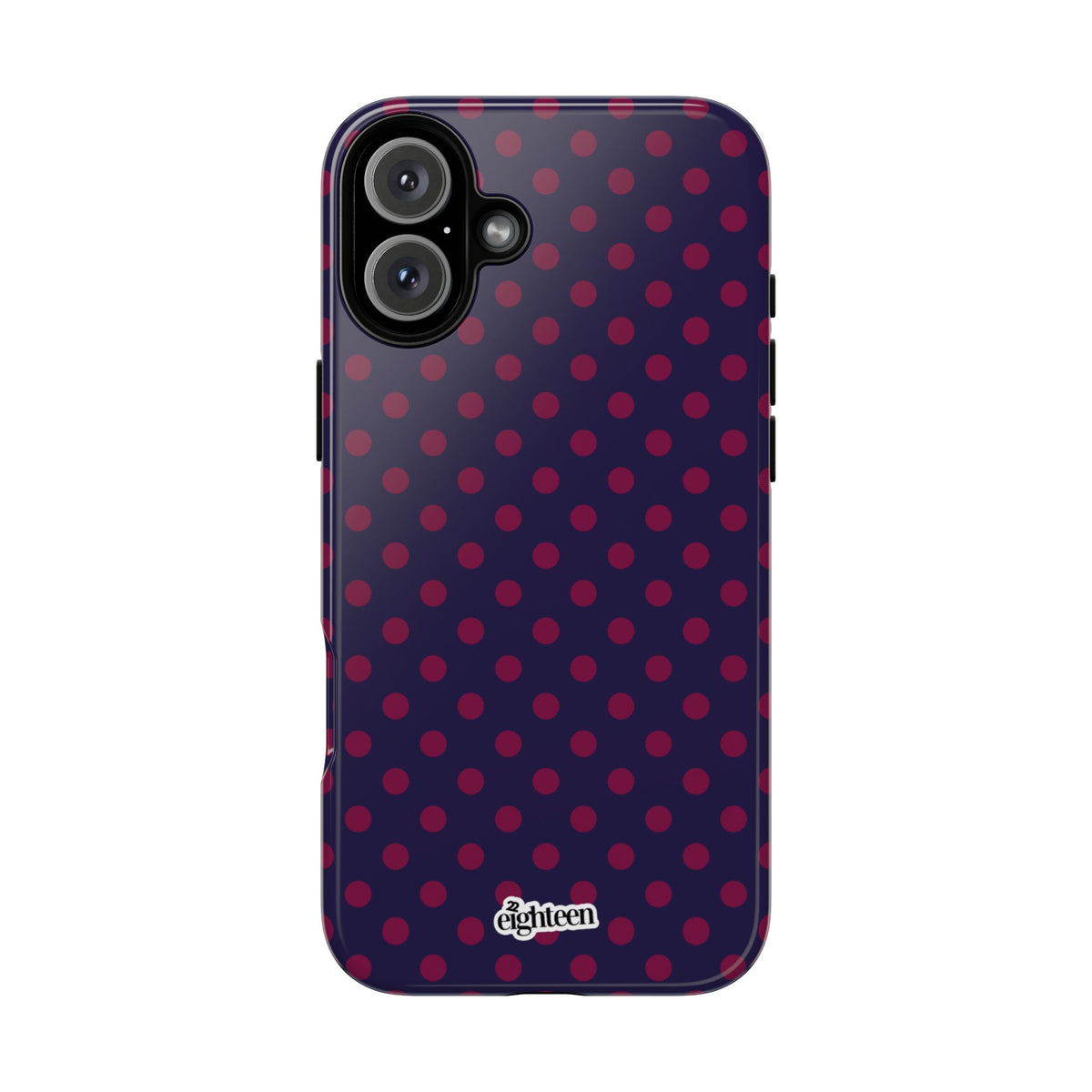 Night Blue & Burgundy Dot Theory Phone Case