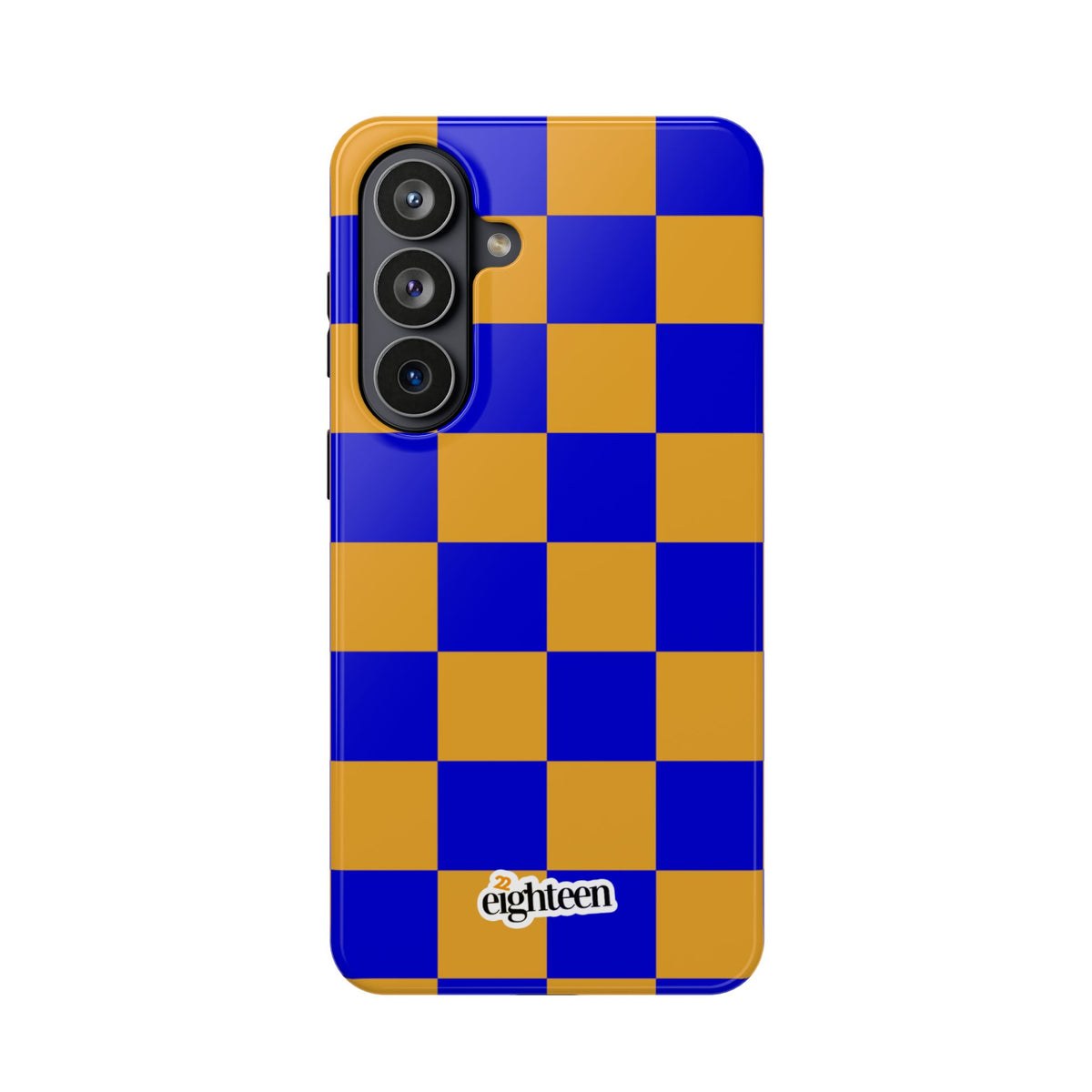 Royal Blue & Gold Check, Please! MagSafe Phone Case