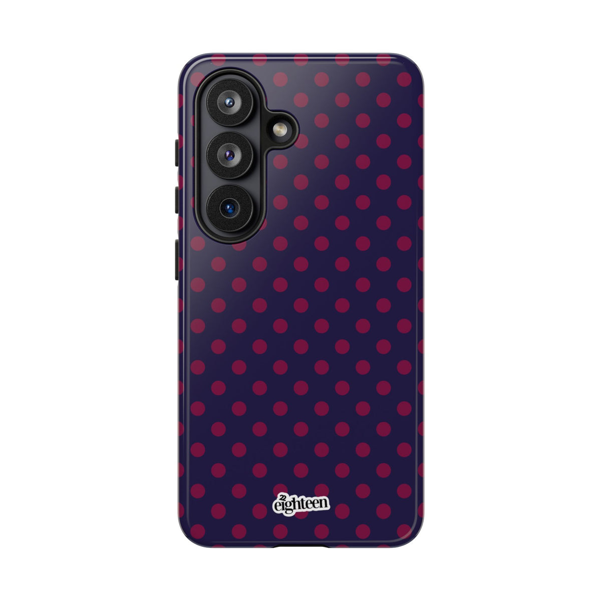 Night Blue & Burgundy Dot Theory Phone Case
